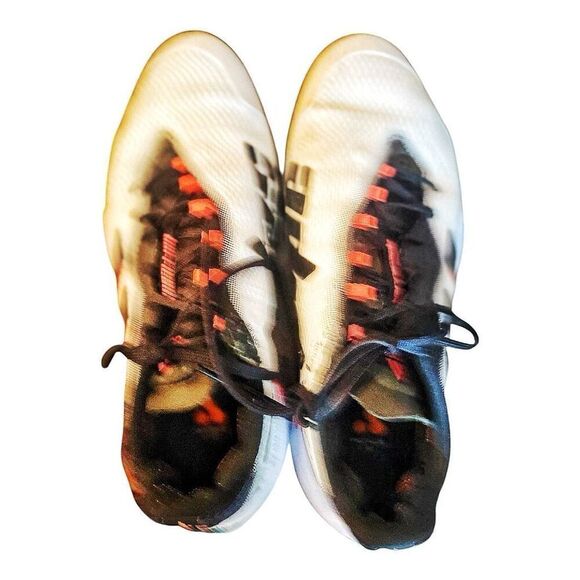 Men’s Adidas Barricade White Black Solar Red Athletic Shoes Size 9 main image 5